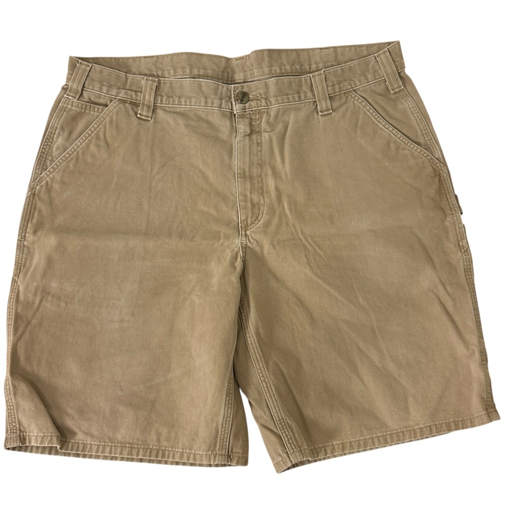 Carhartt Mens Relaxed Fit Canvas Work Shorts Tan Khaki 100245-253 Size 40